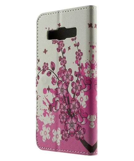 Samsung Galaxy A3 Wallet Flip Case Hoesje Bloesem afbeelding 2