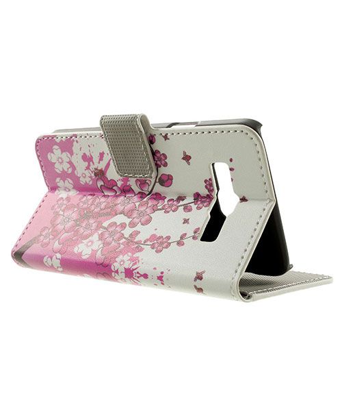 Samsung Galaxy A3 Wallet Flip Case Hoesje Bloesem afbeelding 3