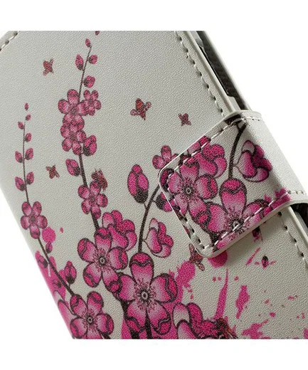 Samsung Galaxy A3 Wallet Flip Case Hoesje Bloesem afbeelding 6