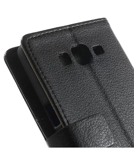 Samsung Galaxy Grand Prime Wallet Flip Case Hoesje Zwart afbeelding 8