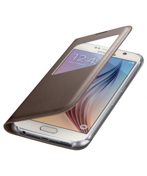 Samsung Galaxy S6 S-View Cover Goud afbeelding 2