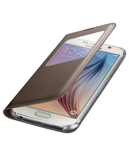 Samsung Galaxy S6 S-View Cover Goud afbeelding 2