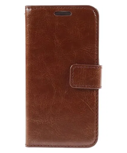 Samsung Galaxy S6 Crazy Horse Wallet Case Bruin afbeelding 1