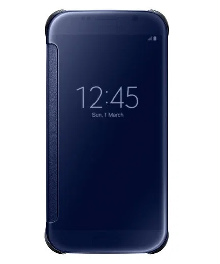 Samsung Galaxy S6 Clear View Flip Case Zwart afbeelding 1
