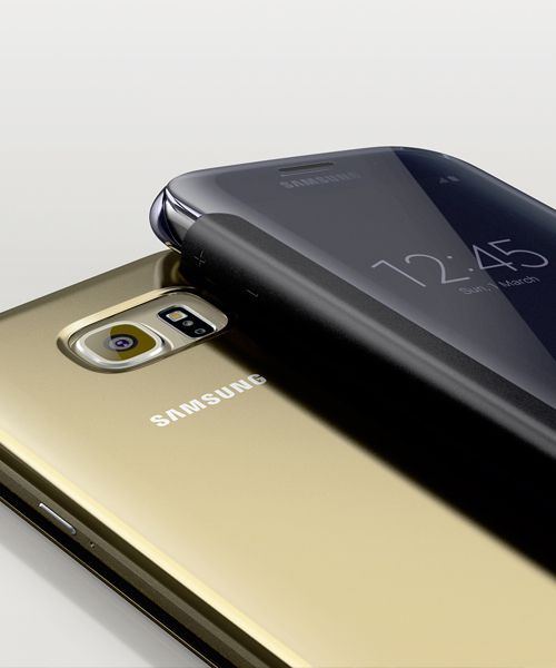 Samsung Galaxy S6 Clear View Flip Case Zwart afbeelding 6