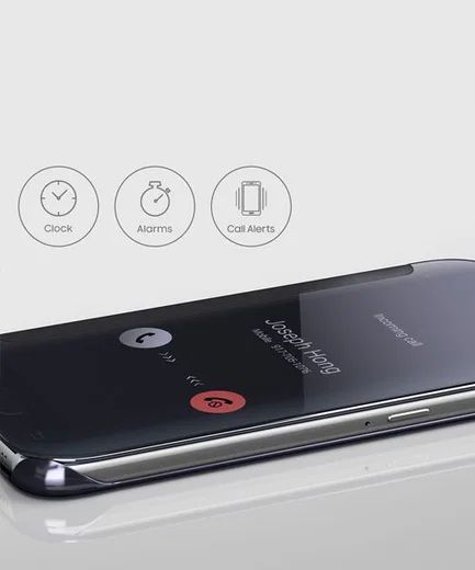 Samsung Galaxy S6 Clear View Flip Case Zwart afbeelding 8