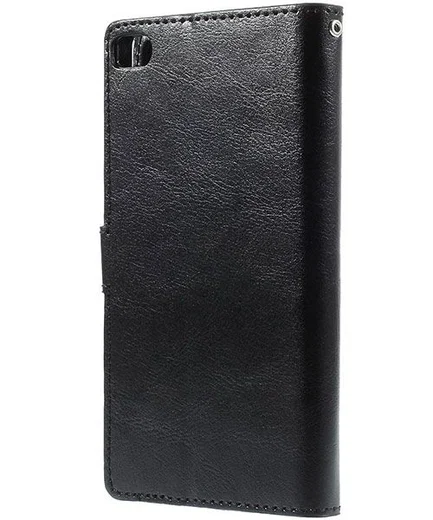 Huawei Ascend P8 Wallet Flip Case Stand Zwart afbeelding 3