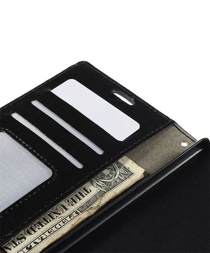 Huawei Ascend P8 Wallet Flip Case Stand Zwart afbeelding 6