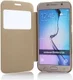 Samsung Galaxy S6 Window View Bookcase Flip Hoesje Goud afbeelding 2