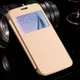 Samsung Galaxy S6 Window View Bookcase Flip Hoesje Goud afbeelding 7