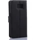 Samsung Galaxy S6 Edge Litchi Stand Case Zwart afbeelding 6