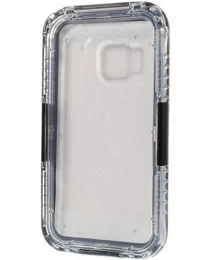Samsung Galaxy S6 Edge Waterproof Plastic Silicone Case Zwart afbeelding 4