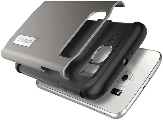 Spigen Slim Armor Case Samsung Galaxy S6 Gunmetal afbeelding 6