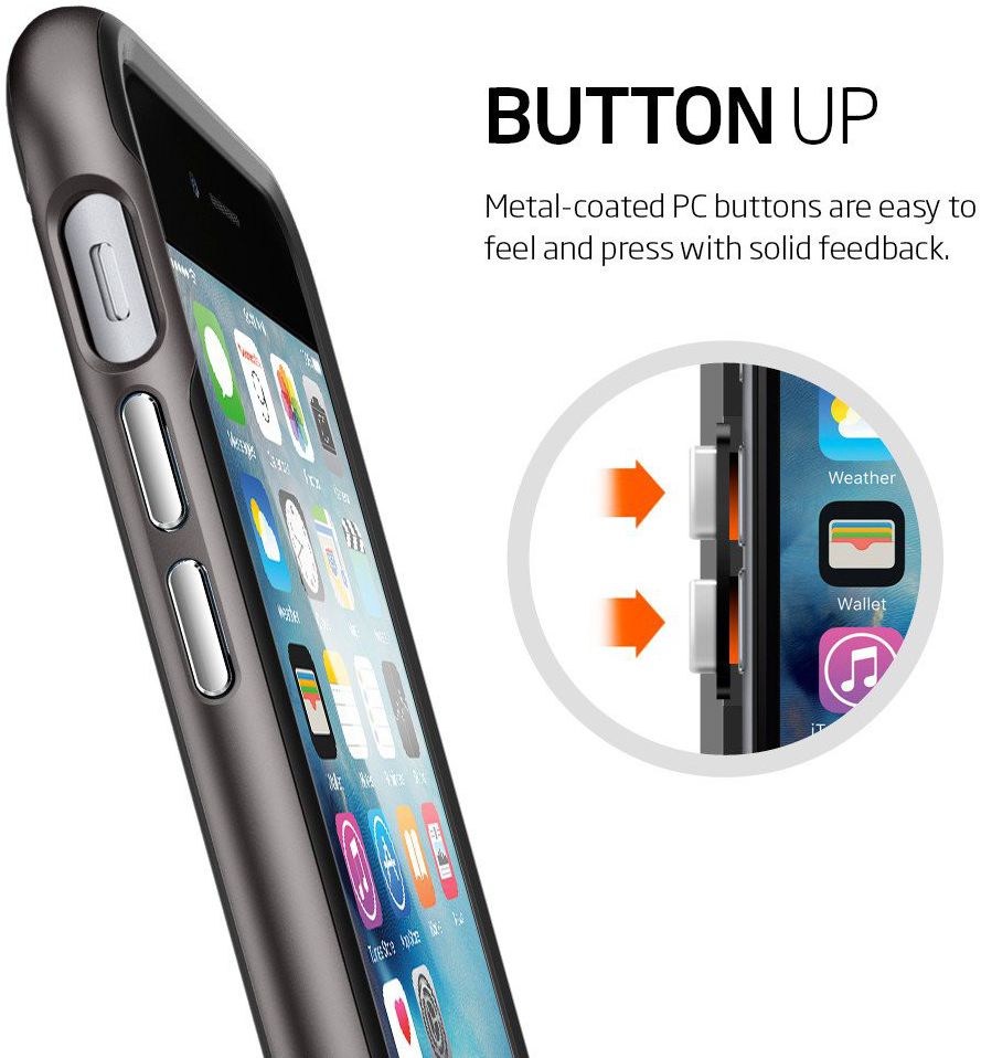 Spigen Neo Hybrid Case Apple iPhone 6S Gunmetal afbeelding 9