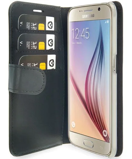 Valenta Classic Luxe Samsung Galaxy S6 Hoesje Leer Bookcase Zwart afbeelding 5