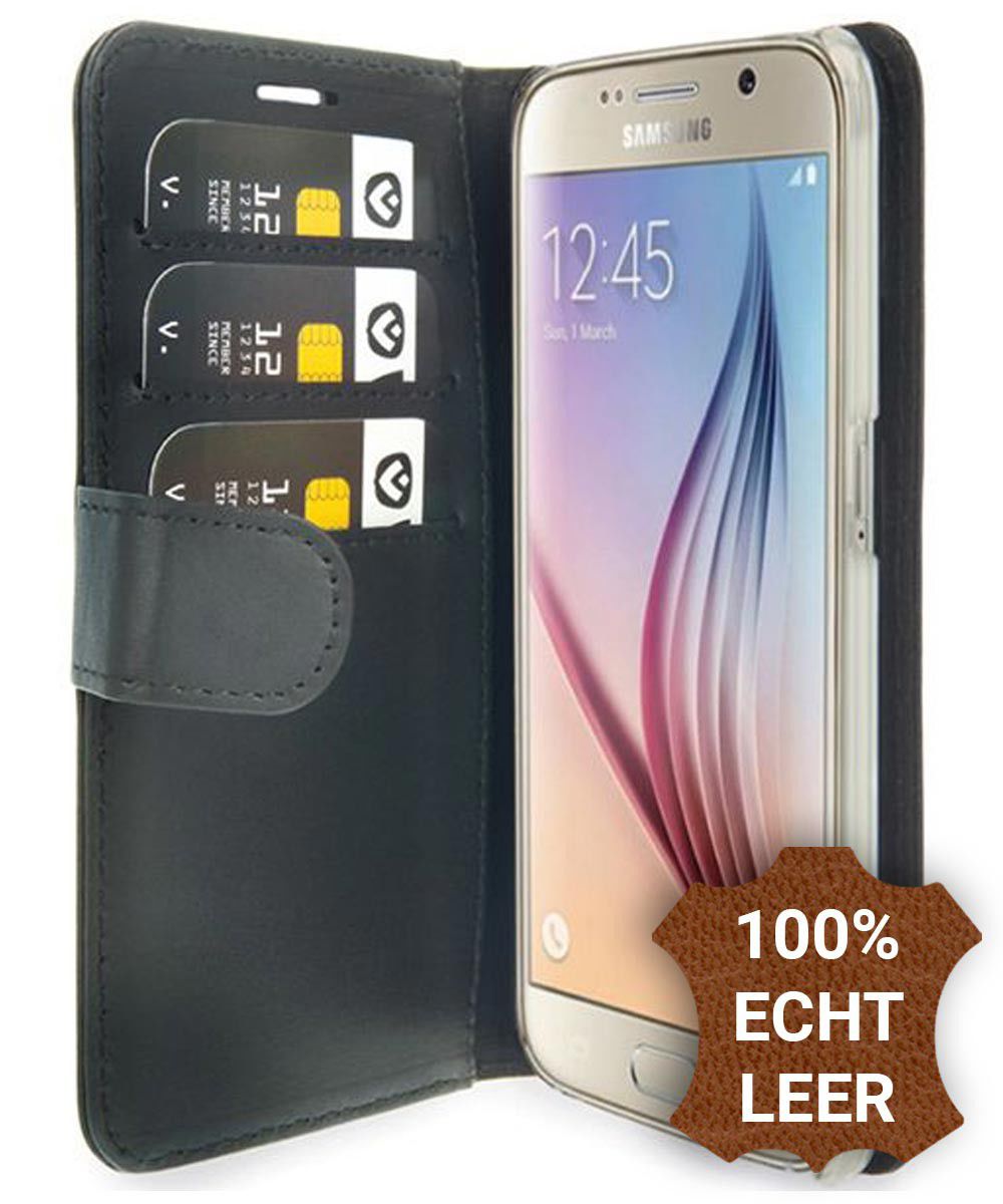 Valenta Classic Luxe Samsung Galaxy S6 Hoesje Leer Bookcase Zwart afbeelding 1