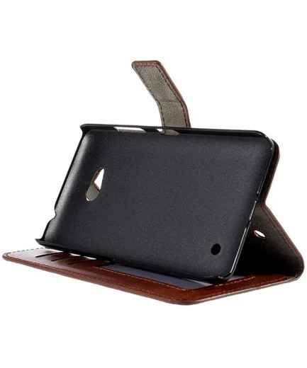 Microsoft Lumia 640 Crazy Horse Wallet Case Bruin afbeelding 2