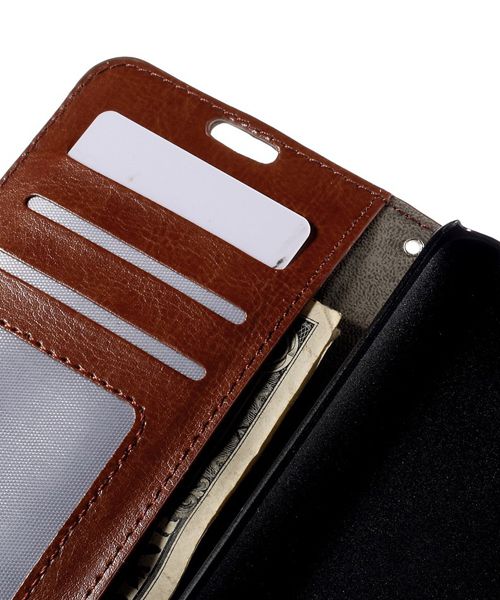 Microsoft Lumia 640 Crazy Horse Wallet Case Bruin afbeelding 9