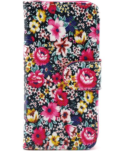 Apple iPhone 5C Flower Garden Leather Wallet Case afbeelding 1