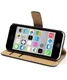 Apple iPhone 5C Wallet Stand Case Zwart afbeelding 2