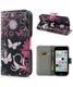 Apple iPhone 5C Wallet Hoesje Vlinder en Bloem afbeelding 1