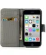 Apple iPhone 5C Wallet Hoesje Vlinder en Bloem afbeelding 5