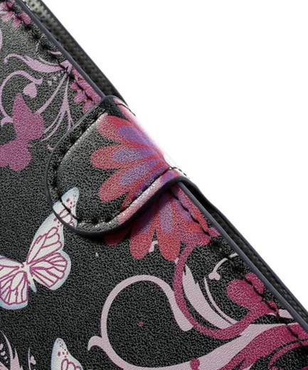 Apple iPhone 5C Wallet Hoesje Vlinder en Bloem afbeelding 8