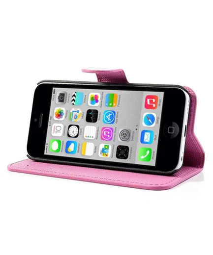 Apple iPhone 5C Wallet Hoesje Lotus Bloem afbeelding 2