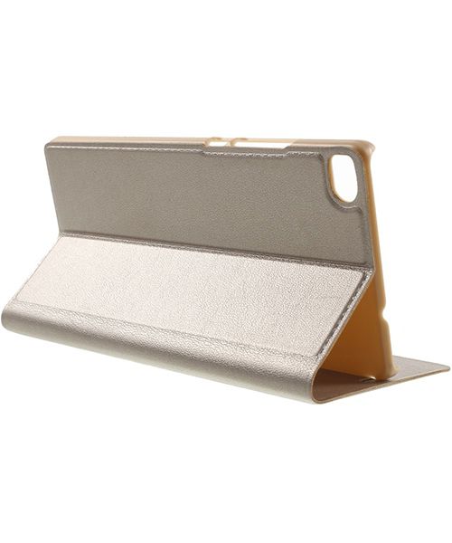 Huawei Ascend P8 View Window Flip Case Goud afbeelding 2