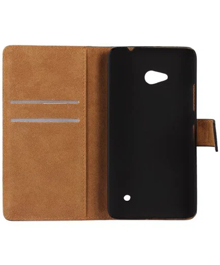 Microsoft Lumia 640 Split Leather Wallet Case Zwart afbeelding 5