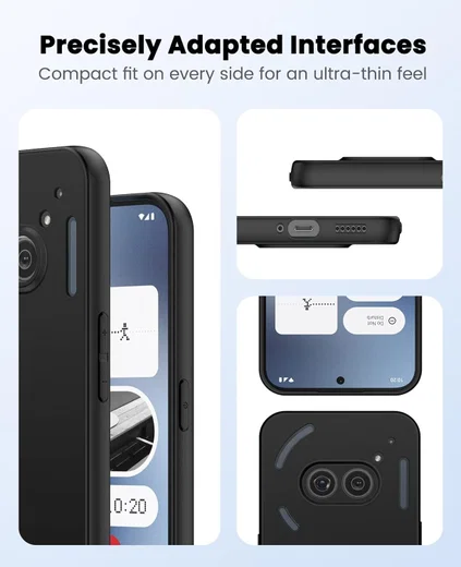 Nothing Phone (2a) / (2a) Plus Hoesje Matte Back Cover Dun TPU Zwart afbeelding 6