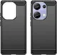 Xiaomi Poco M6 Pro / Redmi Note 13 Pro 4G Hoesje Geborsteld TPU Back Cover Zwart afbeelding 2