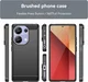 Xiaomi Poco M6 Pro / Redmi Note 13 Pro 4G Hoesje Geborsteld TPU Back Cover Zwart afbeelding 4