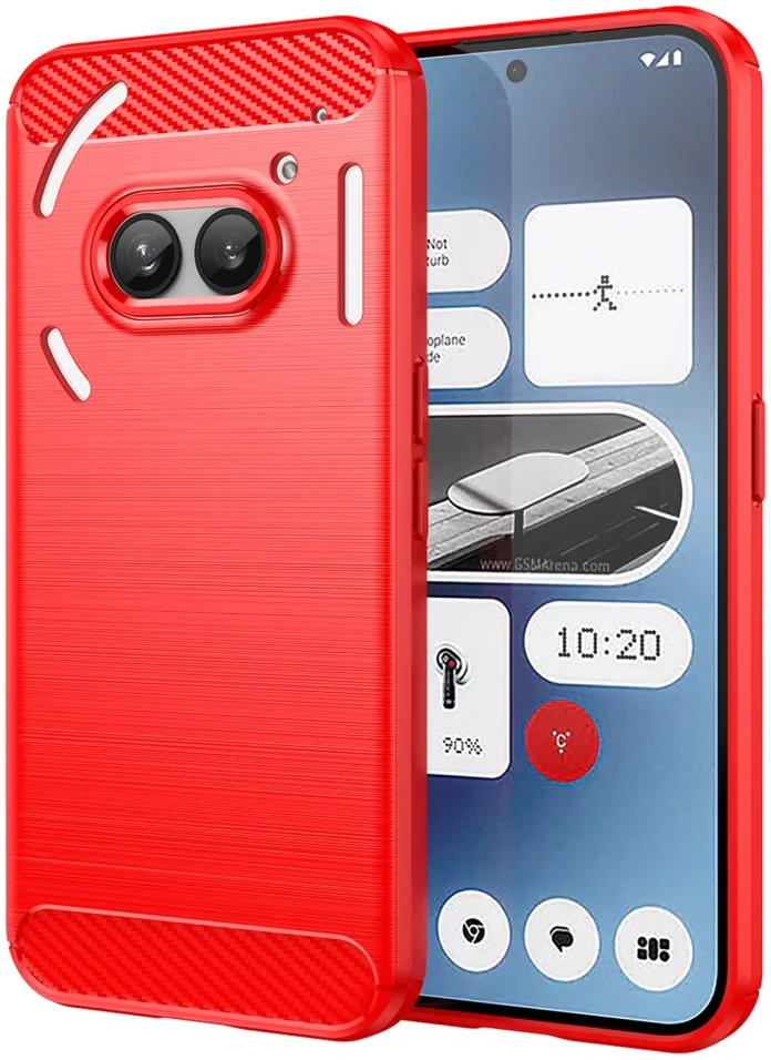 Nothing Phone (2a) / (2a) Plus Hoesje Geborsteld TPU Flexibele Back Cover Rood afbeelding 1