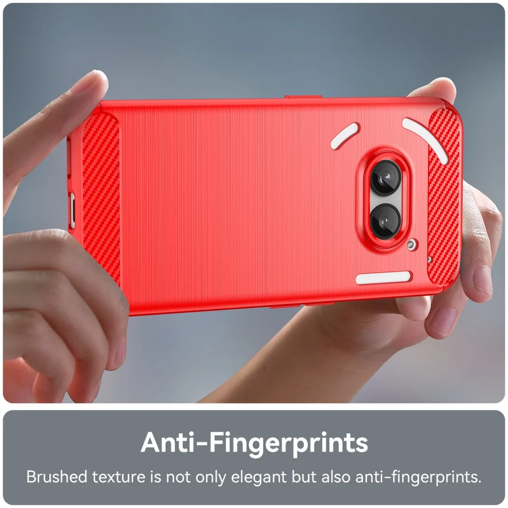 Nothing Phone (2a) / (2a) Plus Hoesje Geborsteld TPU Flexibele Back Cover Rood afbeelding 6
