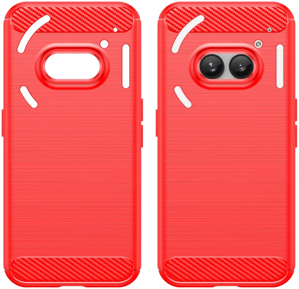 Nothing Phone (2a) / (2a) Plus Hoesje Geborsteld TPU Flexibele Back Cover Rood afbeelding 9
