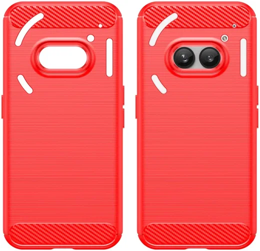 Nothing Phone (2a) / (2a) Plus Hoesje Geborsteld TPU Flexibele Back Cover Rood afbeelding 9