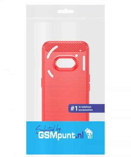 Nothing Phone (2a) / (2a) Plus Hoesje Geborsteld TPU Flexibele Back Cover Rood afbeelding 10