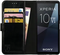Rosso Element Sony Xperia 10 VI Hoesje Book Case Wallet Zwart afbeelding