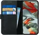 Rosso Deluxe Google Pixel 9 Pro XL Hoesje Echt Leer Book Case Zwart afbeelding 1
