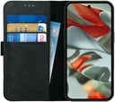 Rosso Deluxe Google Pixel 9 Pro XL Hoesje Echt Leer Book Case Zwart