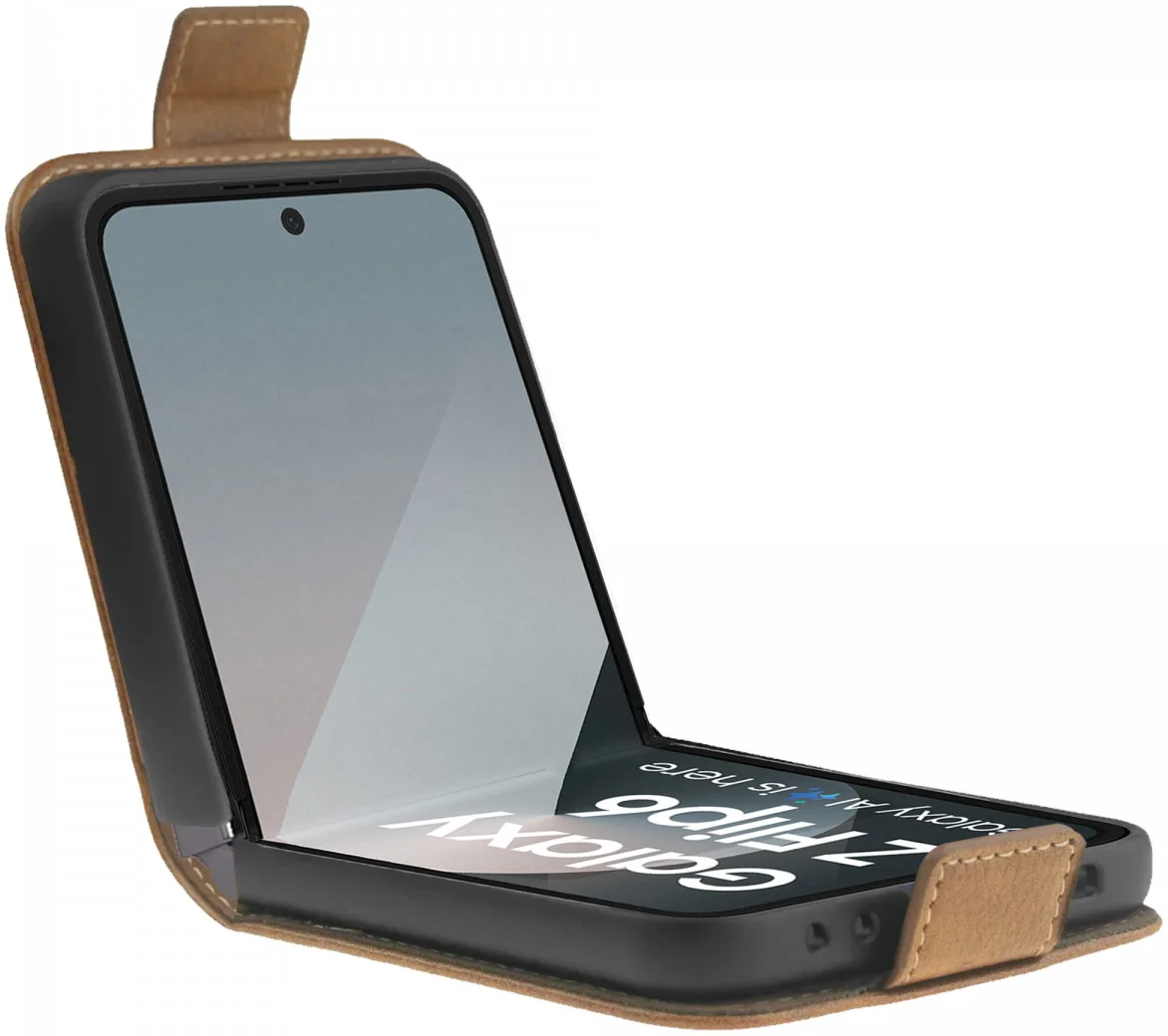 Rosso Element Samsung Galaxy Z Flip 7 FE / 6 Hoesje Book Case Bruin afbeelding 3