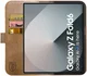 Rosso Deluxe Samsung Galaxy Z Fold 6 Hoesje Echt Leer Book Case Bruin afbeelding 2
