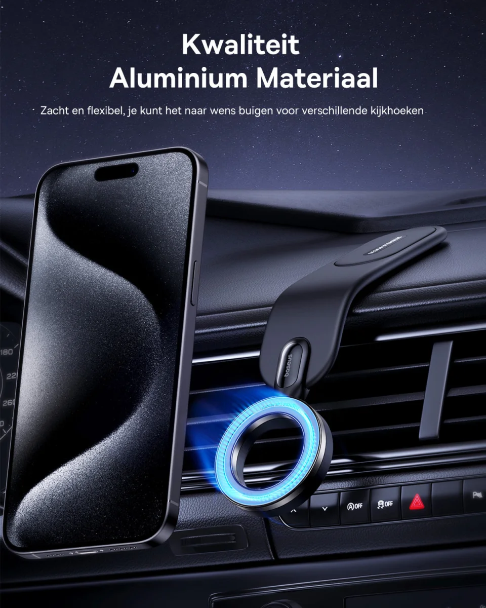 Baseus C02 Go MagSafe Dashboard Telefoonhouder Auto Zwart afbeelding 4