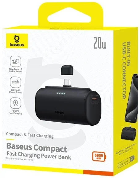 Baseus (20W) Power Delivery Mini Powerbank met USB-C Connector 5.000 mAh Zwart afbeelding 10
