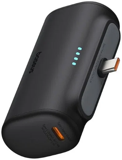 Baseus (20W) Power Delivery Mini Powerbank met USB-C Connector 5.000 mAh Zwart afbeelding 1