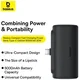 Baseus (20W) Power Delivery Mini Powerbank met USB-C Connector 5.000 mAh Zwart afbeelding 3