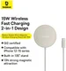 Baseus Simple Mini4 Qi2 MagSafe Draadloze Oplader 15W Goud afbeelding 3