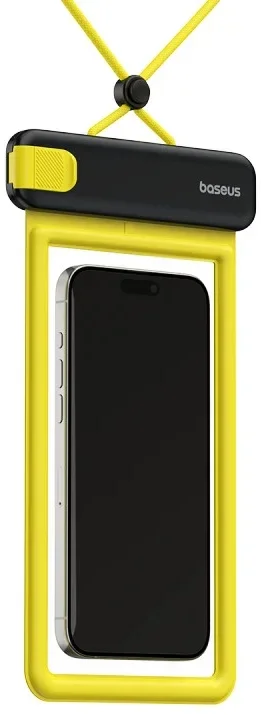 Baseus IPX8 DeepDive Waterdichte Telefoonhoes tot 7.2 Inch Geel / Zwart afbeelding 2