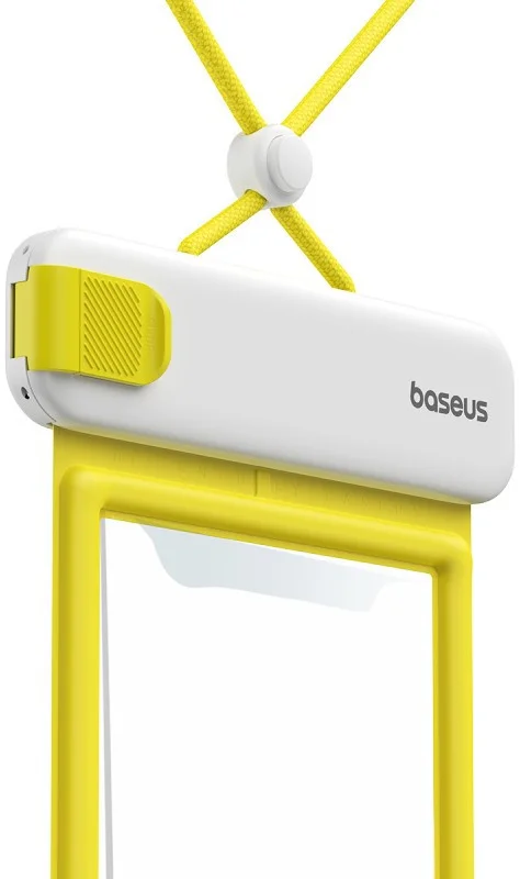 Baseus IPX8 DeepDive Waterdichte Telefoonhoes tot 7.2 Inch Geel / Wit afbeelding 2